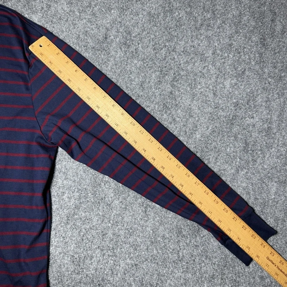 Polo Ralph Lauren Classic Fit Striped Long Sleeve T-Shirt Navy Red Men Large